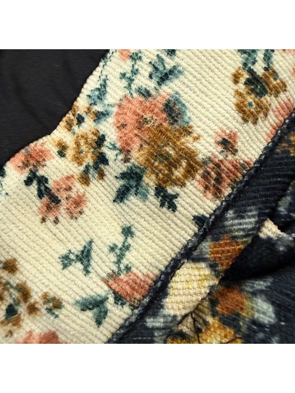 Karlie Quilted Jacket Corduroy Floral Boho Cottagecore Jacket Size M - Picture 6 of 10